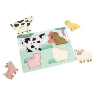 Holz-Touch-Steckpuzzle für Kinder – Bauernhof