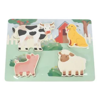 Holz-Touch-Steckpuzzle für Kinder – Bauernhof