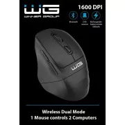 WG - Kabellose Maus WG5 SeaMouse, 2in1, bluetooth   USB-Dongle, schwarz