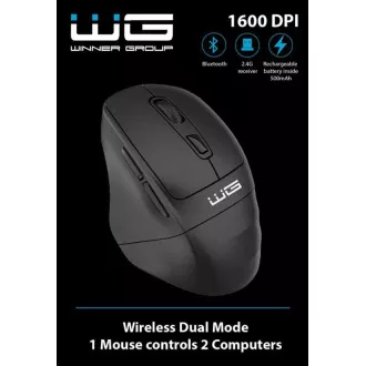 WG - Kabellose Maus WG5 SeaMouse, 2in1, bluetooth   USB-Dongle, schwarz