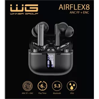 WG - Bluetooth-Kopfhörer WG AirFlex 8, ENC ANC, schwarz WG - Bluetooth-Kopfhörer WG AirFlex 8, ENC ANC, schwarz