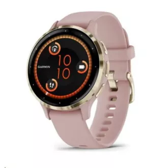 Garmin Venu® 3S, Soft Gold Edelstahl-Lünette, Dust Rose Gehäuse, Silikonarmband Garmin Venu® 3S, Soft Gold Edelstahl-Lünette, Dust Rose Gehäuse, Silikonarmband