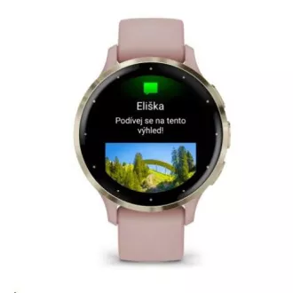 Garmin Venu® 3S, Soft Gold Edelstahl-Lünette, Dust Rose Gehäuse, Silikonarmband Garmin Venu® 3S, Soft Gold Edelstahl-Lünette, Dust Rose Gehäuse, Silikonarmband