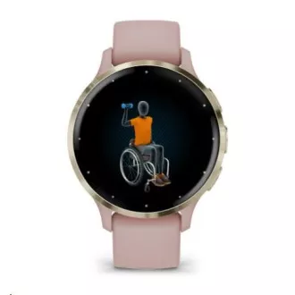 Garmin Venu® 3S, Soft Gold Edelstahl-Lünette, Dust Rose Gehäuse, Silikonarmband Garmin Venu® 3S, Soft Gold Edelstahl-Lünette, Dust Rose Gehäuse, Silikonarmband