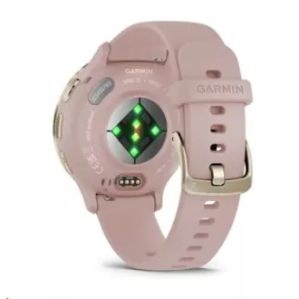 Garmin Venu® 3S, Soft Gold Edelstahl-Lünette, Dust Rose Gehäuse, Silikonarmband Garmin Venu® 3S, Soft Gold Edelstahl-Lünette, Dust Rose Gehäuse, Silikonarmband