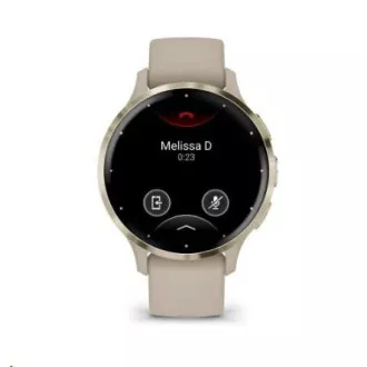 Garmin Venu® 3S, Soft Gold Edelstahl-Lünette, French Gray Gehäuse, Silikonarmband