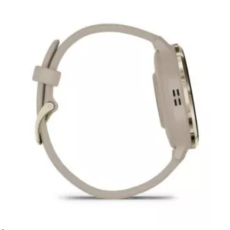 Garmin Venu® 3S, Soft Gold Edelstahl-Lünette, French Gray Gehäuse, Silikonarmband