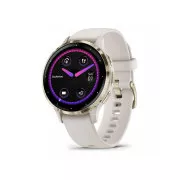 Garmin Venu® 3S, Edelstahl-Lünette Soft Gold, elfenbeinfarbenes Gehäuse, Silikonarmband