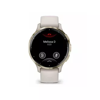 Garmin Venu® 3S, Edelstahl-Lünette Soft Gold, elfenbeinfarbenes Gehäuse, Silikonarmband