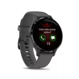 Garmin Venu® 3S, Schiefer/Grau, Silikonband Garmin Venu® 3S, Schiefer/Grau, Silikonband