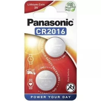 PANASONIC Lithiumbatterie (Knopf) CR-2016EL / 2B 3V (Blister 2 Stück)