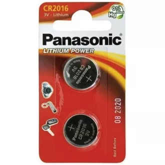 PANASONIC Lithiumbatterie (Knopf) CR-2016EL / 2B 3V (Blister 2 Stück)