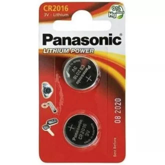PANASONIC Lithiumbatterie (Knopf) CR-2016EL / 2B 3V (Blister 2 Stück)