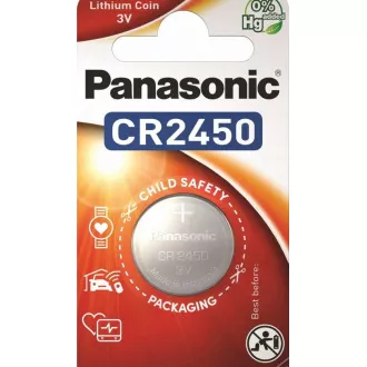 PANASONIC Lithiumbatterie (Knopf) CR-2450EL / 1B 3V (Blister 1Stk.)