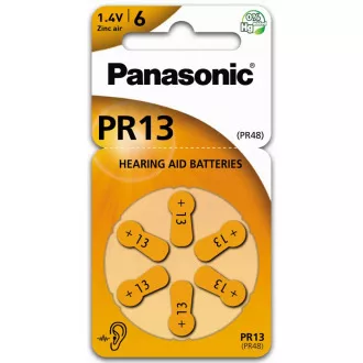 PANASONIC Zink-Luft-Batterie PR-13 (48) / 6LB AAA 1, 2V (Blister 6 Stück)