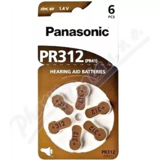 PANASONIC Zink-Luft-Batterie PR-312 (41) / 6LB AA 1, 2V (Blister 6 Stück)