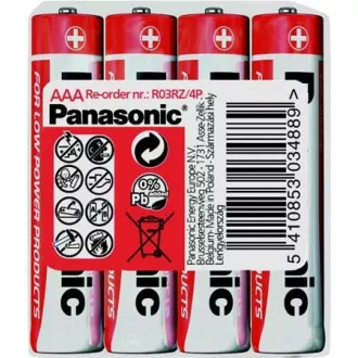 PANASONIC Zink-Kohle-Batterien Rot Zink R03RZ / 4P AAA 1,5V (Schrumpfen 4 Stück) PANASONIC Zink-Kohle-Batterien Rot Zink R03RZ / 4P AAA 1,5V (Schrumpfen 4 Stück)