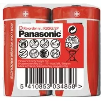 PANASONIC Zink-Kohle-Batterien Red Zinc R20RZ / 2P D 1,5V (schrumpfen 2 Stück) PANASONIC Zink-Kohle-Batterien Red Zinc R20RZ / 2P D 1,5V (schrumpfen 2 Stück)