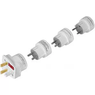 Solight Reiseadapter, klappbar, weiß Solight Reiseadapter, klappbar, weiß