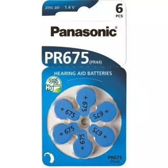 PANASONIC Zink-Luft-Batterie PR-675 (44) / 6LB AA 1, 2V (Blister 4 Stück) PANASONIC Zink-Luft-Batterie PR-675 (44) / 6LB AA 1, 2V (Blister 4 Stück)
