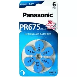 PANASONIC Zink-Luft-Batterie PR-675 (44) / 6LB AA 1, 2V (Blister 4 Stück) PANASONIC Zink-Luft-Batterie PR-675 (44) / 6LB AA 1, 2V (Blister 4 Stück)
