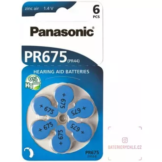PANASONIC Zink-Luft-Batterie PR-675 (44) / 6LB AA 1, 2V (Blister 4 Stück) PANASONIC Zink-Luft-Batterie PR-675 (44) / 6LB AA 1, 2V (Blister 4 Stück)