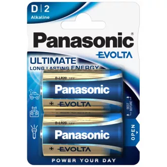 PANASONIC Alkaline Batterien EVOLTA Platinum LR20EGE / 2BP D 1,5V (Blister 2Stk.) PANASONIC Alkaline Batterien EVOLTA Platinum LR20EGE / 2BP D 1,5V (Blister 2Stk.)