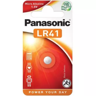 PANASONIC Alkaline MICRO Batterie LR-41EL / 1B 1, 5V (Blister 1 Stück)