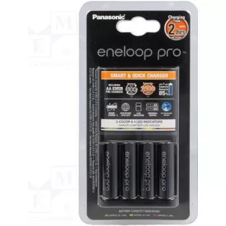 PANASONIC NAB. KJ55HCD40E 4xAA ENELOOP PRO N, 2500 mAh für AA/AAA (Blistr 4pcs   Ladegerät)