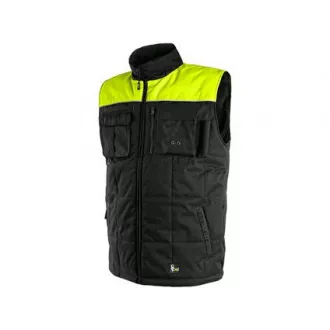Herren Winterweste SEATTLE, Fleece, schwarz-gelb, Größe M Herren Winterweste SEATTLE, Fleece, schwarz-gelb, Größe M