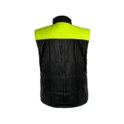 Herren Winterweste SEATTLE, Fleece, schwarz-gelb, Größe M