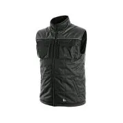 Weste CXS SEATTLE, Herren, Winter, Fleece, schwarz-grau, Größe 3XL