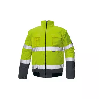 CLOVELLY Pilotenjacke HV gelb / marine L