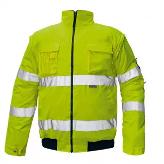 CLOVELLY Pilotenjacke HV gelb / marine 2XL