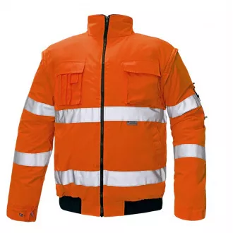 CLOVELLY Pilotenjacke HV orange XL
