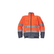 CLOVELLY Pilotenjacke HV orange/marineblau 2XL