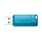 VERBATIM Flash Disk 32GB Store 'n' Go PinStripe, Caribbean Blue