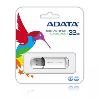ADATA Flash Disk 32GB C906, USB 2.0 Classic, weiß