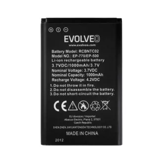 EVOLVEO Original 1000 mAh Akku für EasyPhone FP, FS EVOLVEO Original 1000 mAh Akku für EasyPhone FP, FS