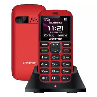 Aligator A720 4G Senior, rot und schwarz   Ladeständer