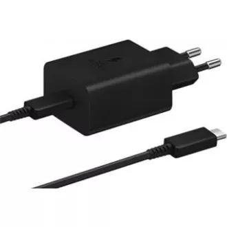 Samsung Reiseladegerät EP-T4510XBE, Schnellladung 45W, USB-C USB-C Datenkabel, schwarz Samsung Reiseladegerät EP-T4510XBE, Schnellladung 45W, USB-C USB-C Datenkabel, schwarz