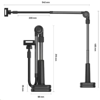 FIXED Universal-Tischhalter RELAX für Schreibtischmontage mit schwenk- und verstellbarem Arm, schwarz FIXED Universal-Tischhalter RELAX für Schreibtischmontage mit schwenk- und verstellbarem Arm, schwarz