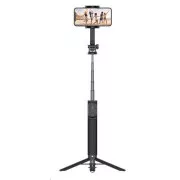 FIXED Selfie-Stick mit Snap XL Stativ und kabellosem Auslöser, 1/4" Gewinde, schwarz