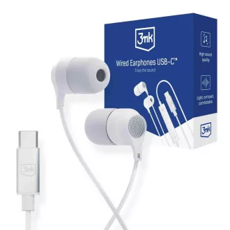 3mk Kopfhörer - Kabelgebundene Kopfhörer USB-C, weiß