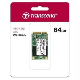 TRANSCEND Industrie-SSD MSA230S 64GB, mSATA, SATA III, 3D TLC TRANSCEND Industrie-SSD MSA230S 64GB, mSATA, SATA III, 3D TLC