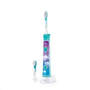 Philips HX6322/04 Sonicare for Kids, Zahnbürste, für Kinder, 62000 Schwingungen/Min., 2 Putzmodi, Bluetooth, Aqua