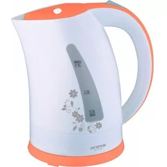 Orava VK-3417 P elektrischer Wasserkocher, 2000 W, 1,7 l, automatische Abschaltung, weiß/orange Orava VK-3417 P elektrischer Wasserkocher, 2000 W, 1,7 l, automatische Abschaltung, weiß/orange