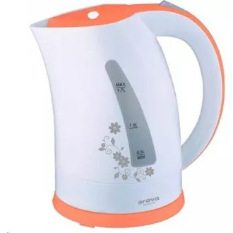 Orava VK-3417 P elektrischer Wasserkocher, 2000 W, 1,7 l, automatische Abschaltung, weiß/orange Orava VK-3417 P elektrischer Wasserkocher, 2000 W, 1,7 l, automatische Abschaltung, weiß/orange