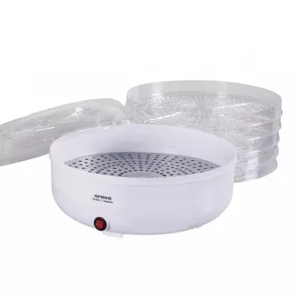 Orava SU-103 A Obst- und Gemüsetrockner, 90 W, 5 Einschübe, Temperaturregelung, 55 dB, weiß Orava SU-103 A Obst- und Gemüsetrockner, 90 W, 5 Einschübe, Temperaturregelung, 55 dB, weiß