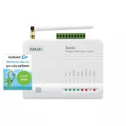 EVOLVEO Sonix - drahtloser GSM-Alarm (4 Fernbedienungen, PIR-Bewegungssensor, Tür- / Fenstersensor, externer Lautsprecher, Android / iPhone